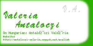 valeria antaloczi business card